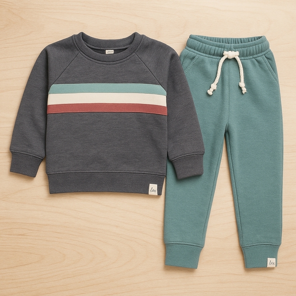 Lulu & Roo Handmade USA Joggers 2T | Seafoam Green | Soft French Terry